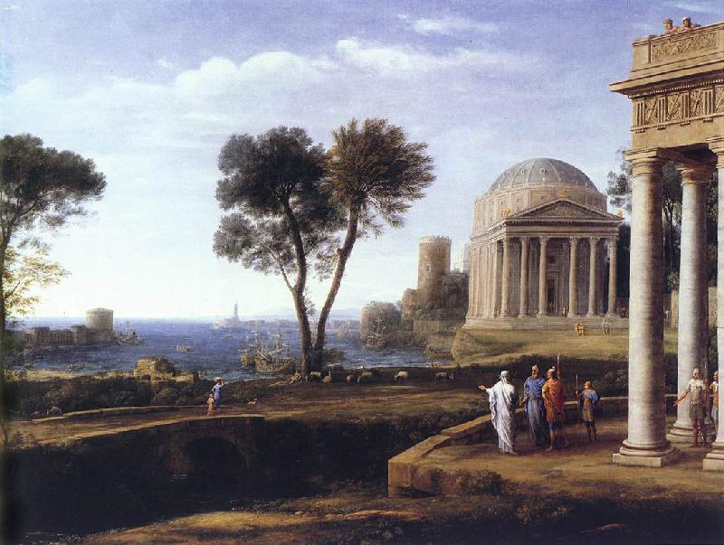 Claude Lorrain Landscape with Aeneas at Delos oil painting image
